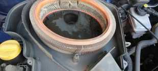 Воздушный фильтр Рено Логан 1,4 и 1,6: двигатель 8 и 16 клапанов